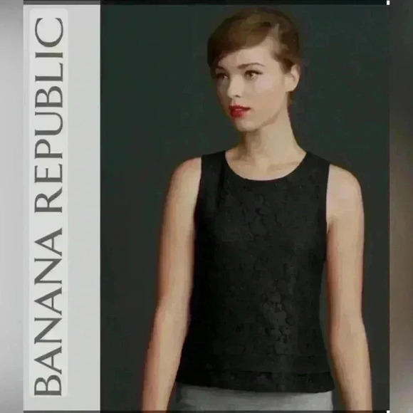 Banana Republic Tops - Banana Republic Madmen Black Lace Tank small